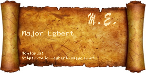 Major Egbert névjegykártya
